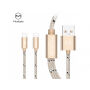 MCDODO USB kabel s dvama Lightning konektorima za Apple iPhone - 1m - zlatna
