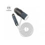 MCDODO 3u1 punjač za u auto s Lightning / micro USB konektorima i dva USB porta za Apple iPhone / iPad / iPod - 1.2m - bijela