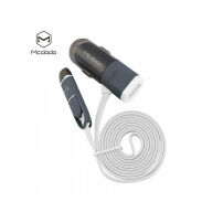 MCDODO 3u1 punjač za u auto s Lightning / micro USB konektorima i dva USB porta za Apple iPhone / iPad / iPod - 1.2m - bijela