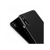 MCDODO zaštitna maskica s aluminijskim slojem za zaštitu kamere za Apple iPhone XS / iPhone X - crna