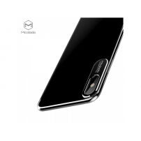 MCDODO zaštitna maskica s aluminijskim slojem za zaštitu kamere za Apple iPhone XS / iPhone X - proziran crna
