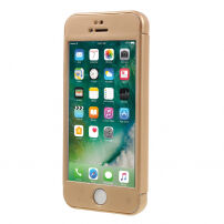 Ojačana maska za cijeli perimetar telefona, uključujući zaštitno staklo za iPhone SE (2016) / 5S / 5 - zlatna
