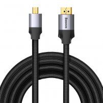 Baseus opleteni kabel velike brzine s konektorima Mini DP / DP - 3m - crni