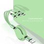 3v1 uvlaćivi kabel za podatke i punjenje USB-A / USB-C / Lightning / micro USB za iPhone / iPad / iPod / AirPods - 1 m - crveni