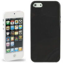 Zaštitna svjetlucava maskica od meke plastike za Apple iPhone 5 / 5S / SE (2016) - crna
