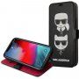 Karl Lagerfeld Heads flip futrola za iPhone 12 mini - crno