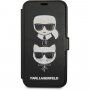 Karl Lagerfeld Heads flip futrola za iPhone 12 mini - crno