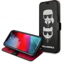 Karl Lagerfeld Heads flip futrola za iPhone 12 Pro Max - crno