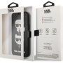 Karl Lagerfeld Heads flip futrola za iPhone 12 Pro Max - crno