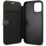 BMW PU Carbon Contrast Book futrola za iPhone 12 Pro Max - crno