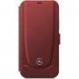 Mercedes Perforated Leather flip futrola za iPhone 12 mini - crveno