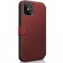 Mercedes Perforated Leather flip futrola za iPhone 12 mini - crveno