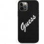 Guess Vintage Script silikonska maskica za iPhone 12 Pro Max - crni
