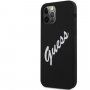 Guess Vintage Script silikonska maskica za iPhone 12 Pro Max - crni