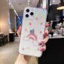 Meka maskica promjenjive boje s ružičastim zvijezdama i oblacima za iPhone 11 Pro - Proziran