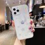 Meka maskica promjenjive boje sa srebrnim zvijezdama i mjesecom za iPhone 11 Pro - Proziran