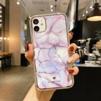 Maskica otporna na udarce s mramornim uzorkom za iPhone 12 Pro Max - ljubičasti