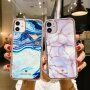 Maskica otporna na udarce s mramornim uzorkom za iPhone 12 Pro Max - ljubičasti