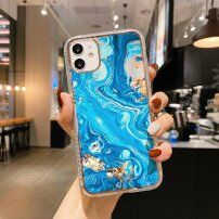 Maskica otporna na udarce s mramornim uzorkom za iPhone 11 Pro - plavi