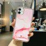Maskica otporna na udarce s mramornim uzorkom za iPhone 12 Pro Max - ružičasti
