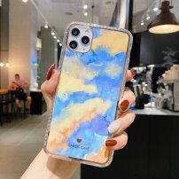 Zaštitna maskica otporna na udarce apstraktna slika za iPhone 11 Pro - plavo - žuti