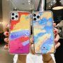 Zaštitna maskica otporna na udarce apstraktna slika za iPhone 11 - žuto - fuksija