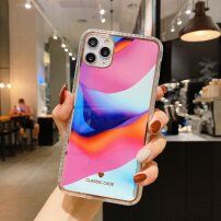 Zaštitna maskica otporna na udarce apstraktna slika za iPhone 11 - plavo - ružičasti