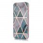 Maskica od meke plastike mramorna mozaika za iPhone 5 / 5S / SE (2016) - zeleno-bijela
