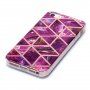 Maskica od meke plastike mramorna mozaika za iPhone 5 / 5S / SE (2016) - ljubičasti