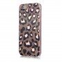 Maskica od meke plastike s leopard uzorkom za iPhone 5 / 5S / SE (2016) - smeđi