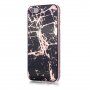 Maskica od meke plastike mramor za iPhone 5 / 5S / SE (2016) - crno-zlata