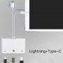 Adapter USB-C i 8 Pin Male za USB / Ethernet RJ45 / 8 Pin Female za iPhone / iPad - bijeli