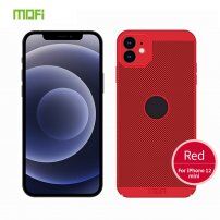 MOFI prozračna maskica otporna na udarce za iPhone 12 mini - crveni
