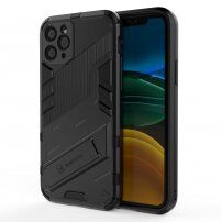 Odolný zaštitna maskica sa stalkom za iPhone 11 - crni