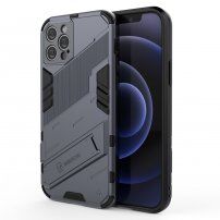 Odolný zaštitna maskica sa stalkom za iPhone 12 Pro - sivi