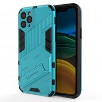 Odolný zaštitna maskica sa stalkom za iPhone 11 - plavi