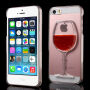 Plastična maskica s motivom čaše vina za Apple iPhone SE (2016) / 5S / 6