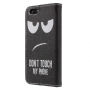 Flip futrola s držačem i prostorom za dokumente za iPhone 5 / 5S / SE (2016) - Don't touch my phone