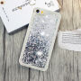 Zaštitna maskica s lebdećim kuglicama za Apple iPhone SE (2016) / 5S / 6 - crna / srebrna