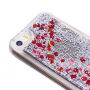 Zaštitna maskica s lebdećim kuglicama za Apple iPhone SE (2016) / 5S / 6 - srebrna s crvenim srcima