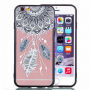 Zaštitna plastična maskica s crnim remenom za Apple iPhone 6 / 6S - hvatač snova s perjem