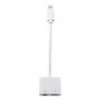 Adapter s Lightning i jack 3.5 konektorom za punjenje i istovremeno slušanje glazbe za iPhone - bijela