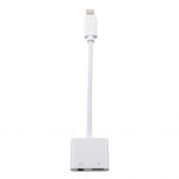 Adapter s Lightning i jack 3.5 konektorom za punjenje i istovremeno slušanje glazbe za iPhone - bijela