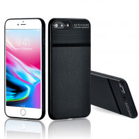 Elegantna maskica s brušenom teksturom Apple iPhone 8 Plus / 7 Plus - crna