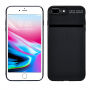 Elegantna maskica s brušenom teksturom Apple iPhone 8 Plus / 7 Plus - crna