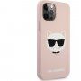 Karl Lagerfeld Choupette Head silikonska maskica za iPhone 12 Pro Max - ružičasti