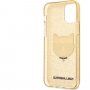 Karl Lagerfeld Choupette Head Glitter maskica za iPhone 12 mini - zlatni