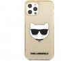Karl Lagerfeld Choupette Head Glitter maskica za iPhone 12 Pro Max - zlatni