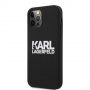Karl Lagerfeld Stack White Logo silikonska maskica za iPhone 12 Pro Max - crni