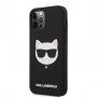 Karl Lagerfeld Choupette Head silikonska maskica za iPhone 12 Pro Max - crni
